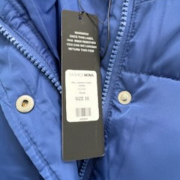 Blue Puffer Coat - Picture 2 of 2